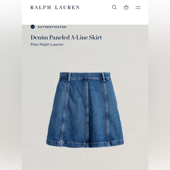Polo Ralph Lauren, Women's A Line Denim Skirt, 10 - Picture 1 of 6